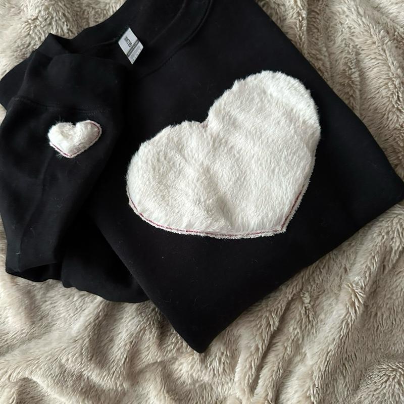Unisex Crewneck Soft Heart For Husband, Wife, Boyfriend, Girlfriend, Friends Helps Self-Regulate, Overload of Sensory