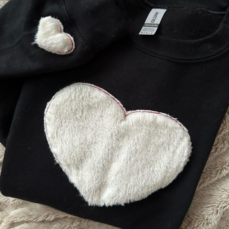 Unisex Crewneck Soft Heart For Husband, Wife, Boyfriend, Girlfriend, Friends Helps Self-Regulate, Overload of Sensory