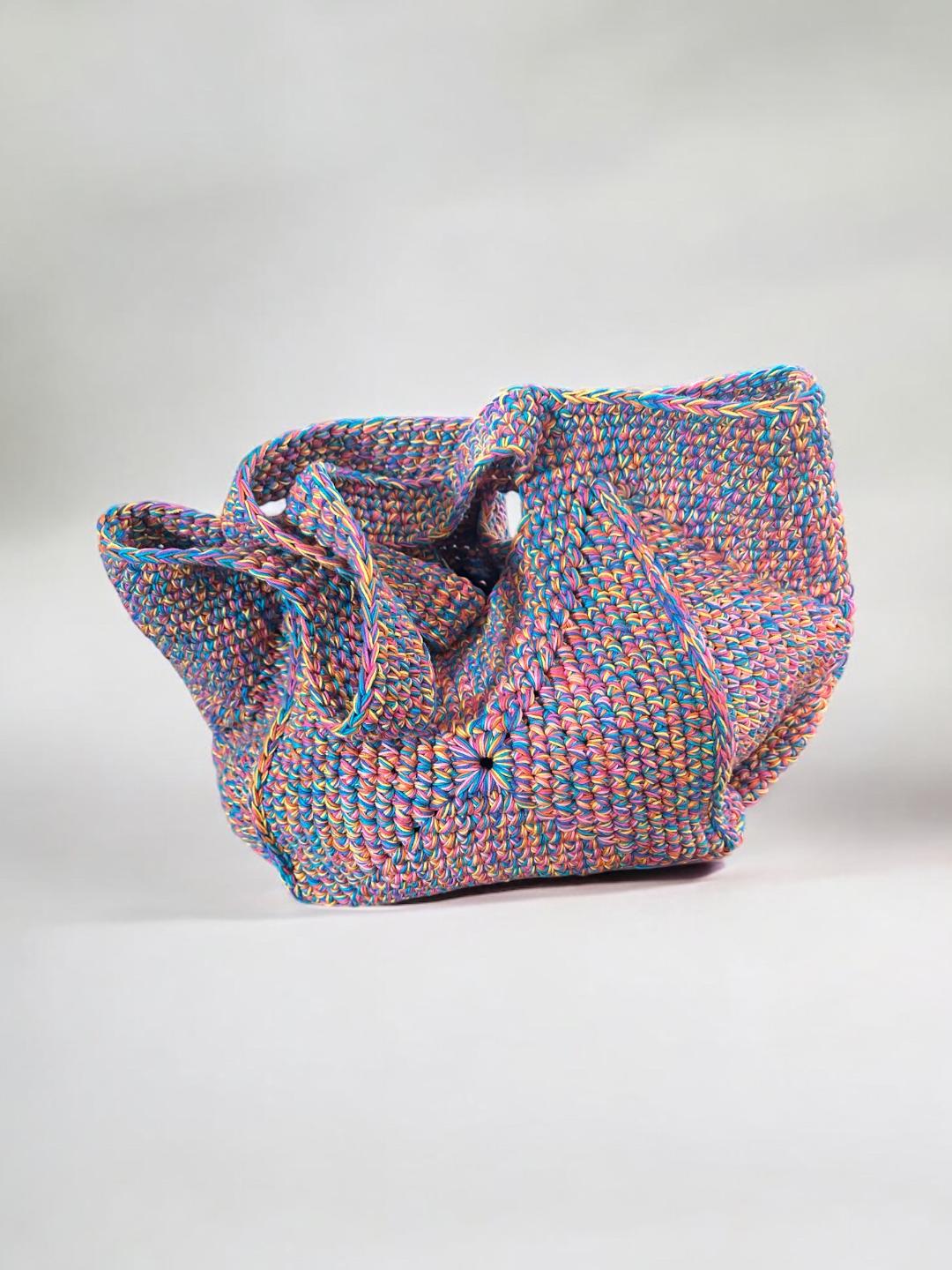 Crochet Handmade Tote Shoulder Bag Granny Square Summer Bag