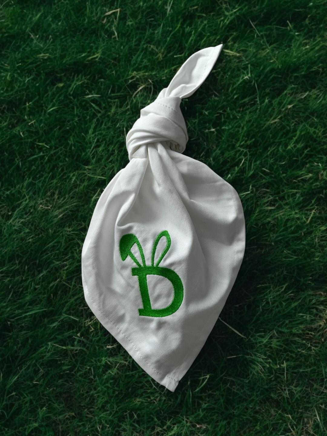 Personalized Easter Monogrammed Cotton Napkins, Easter Napkins, Customized Easter Napkins, Easter Table Setting Decor Bunny Ears