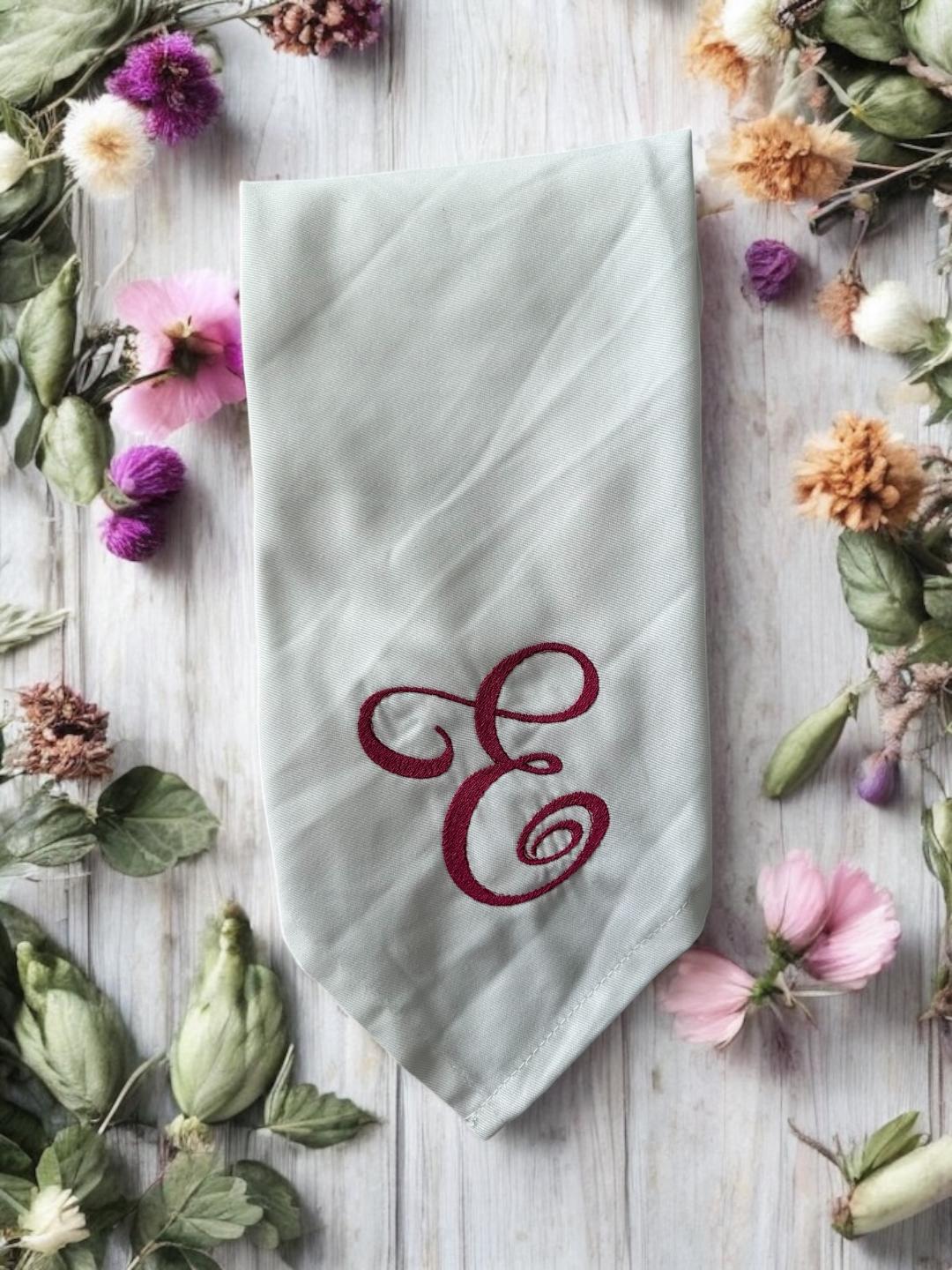 Personalized Monogrammed Cotton Napkins Luxury Unique Wedding Christening Anniversary Customized Napkin Table Setting Decoration Special