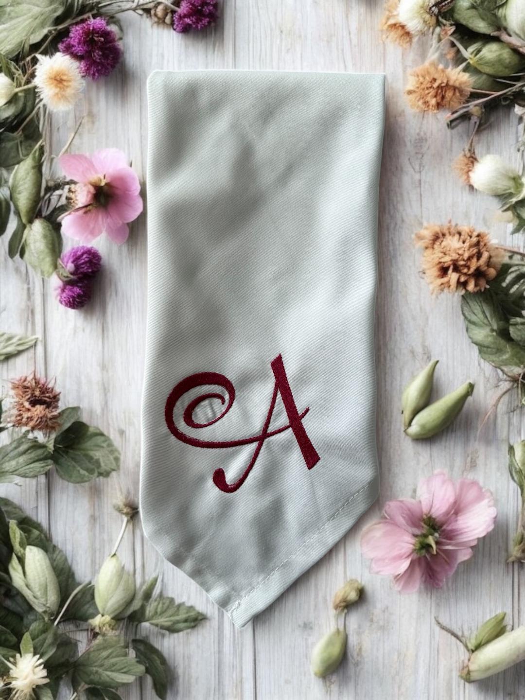 Personalized Monogrammed Cotton Napkins Luxury Unique Wedding Christening Anniversary Customized Napkin Table Setting Decoration Special