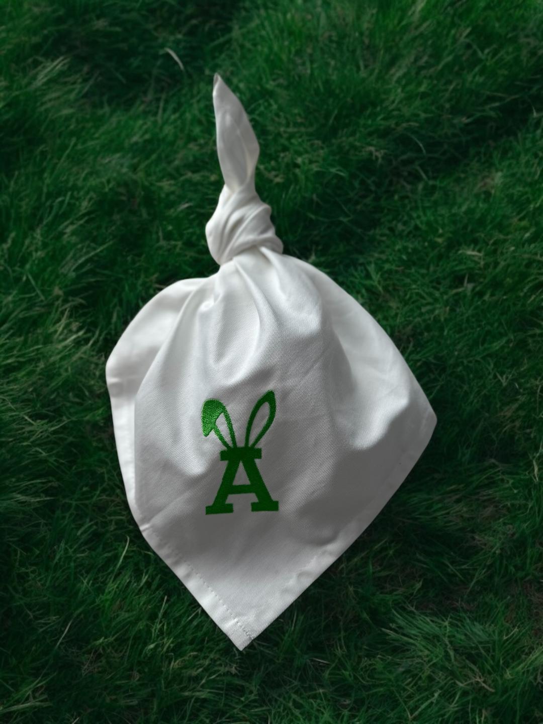 Personalized Easter Monogrammed Cotton Napkins, Easter Napkins, Customized Easter Napkins, Easter Table Setting Decor Bunny Ears