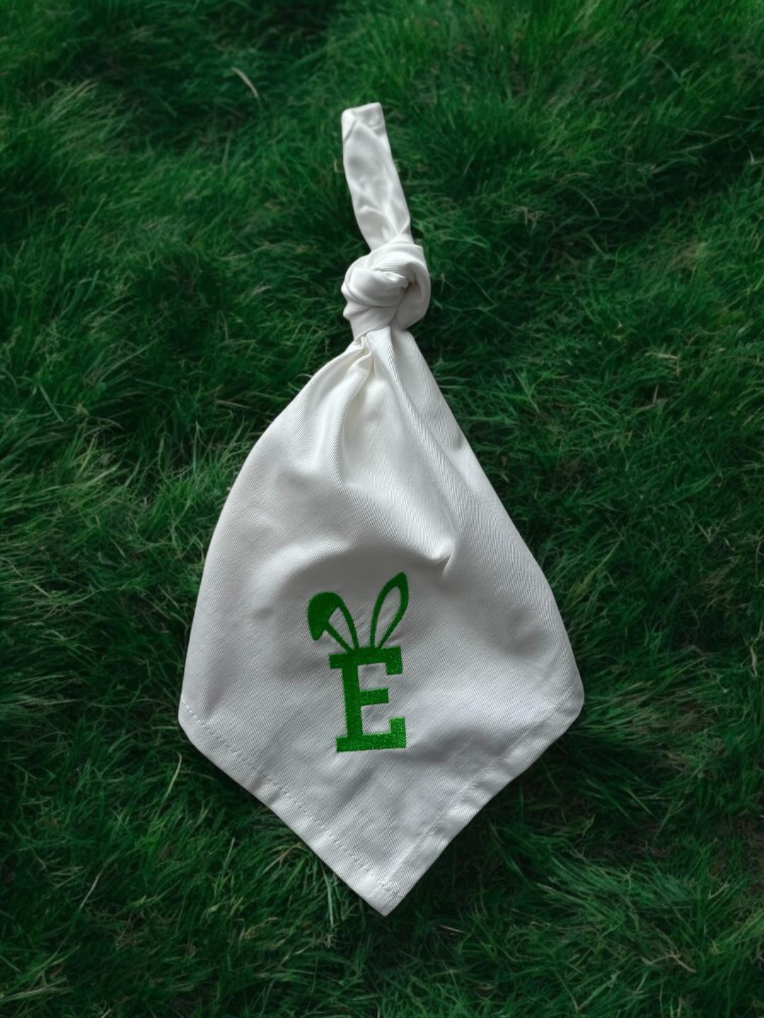 Personalized Easter Monogrammed Cotton Napkins, Easter Napkins, Customized Easter Napkins, Easter Table Setting Decor Bunny Ears