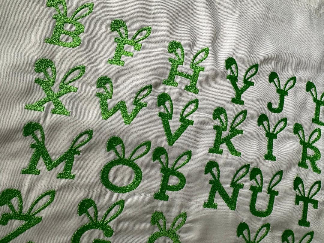 Personalized Easter Monogrammed Cotton Napkins, Easter Napkins, Customized Easter Napkins, Easter Table Setting Decor Bunny Ears