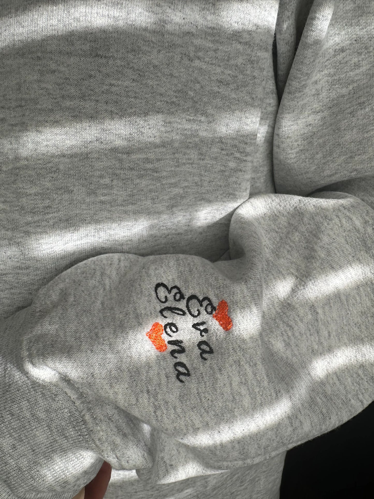 Personalized Mama Mummy Dad Daddy Grandma Aunt Uncle Custom Pocket and Sleeve Embroidered Sweatshirt