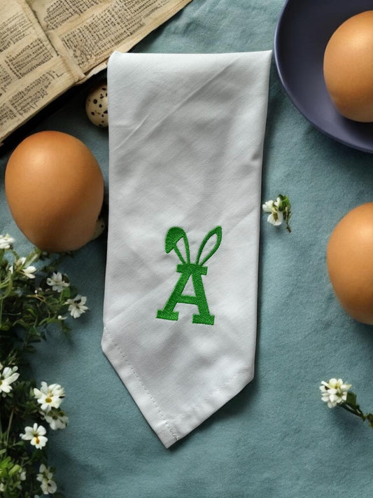 Personalized Easter Monogrammed Cotton  Napkins, Easter Napkins, Customized Easter Napkins, Easter Table Setting Decor Bunny Ears
