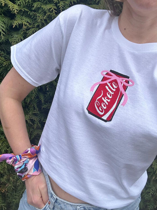 Custom Embroidered Can Summer T-shirt for Women - Fun Crazy Addition to Wardrobe - Women's Top - Womenswear, Tops